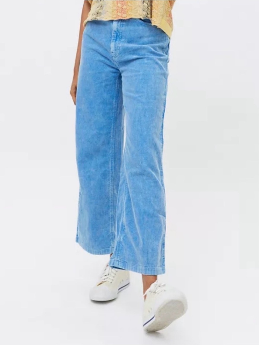 Urban Outfitters BDG High & Wide Corduroy Pants — Blue